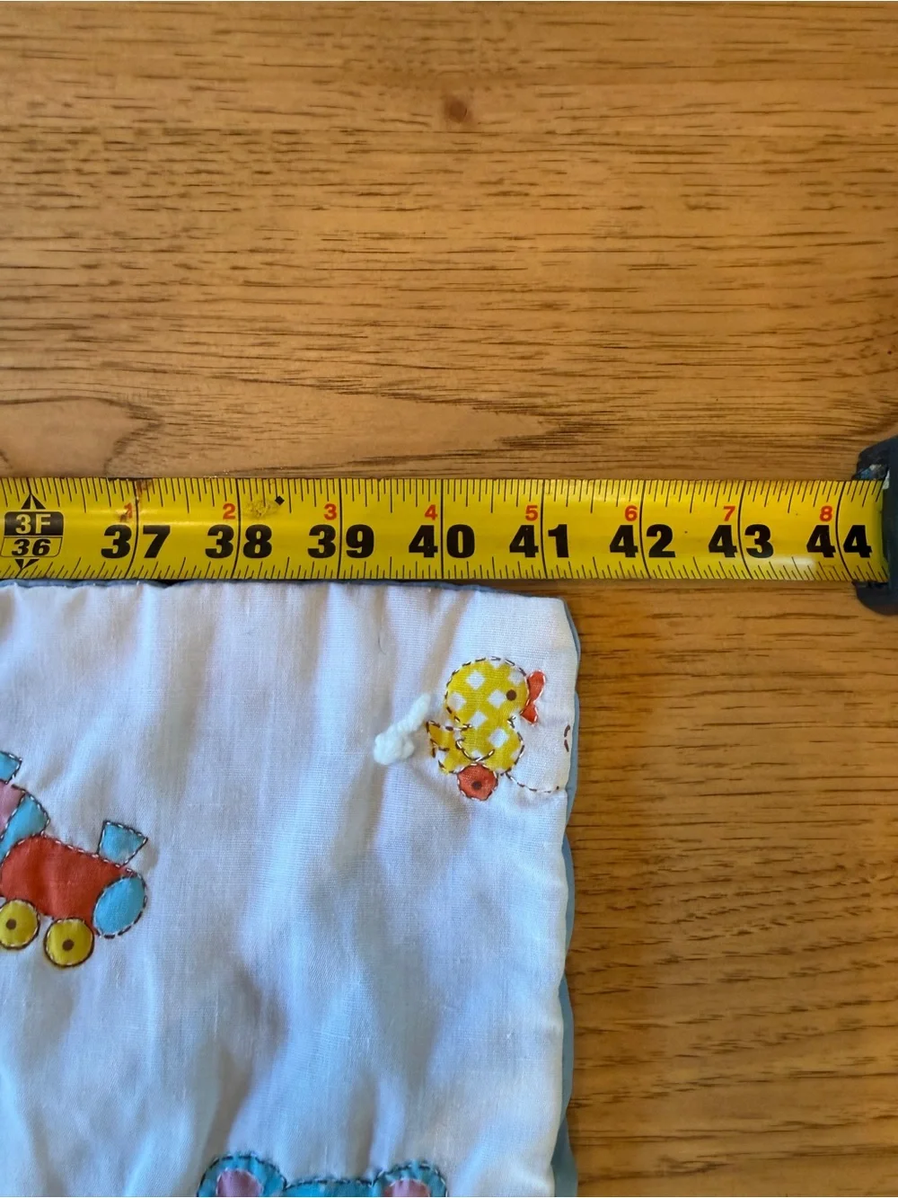 Vintage 90’s Baby Blanket, Quilted Animals And Toys 41x51
